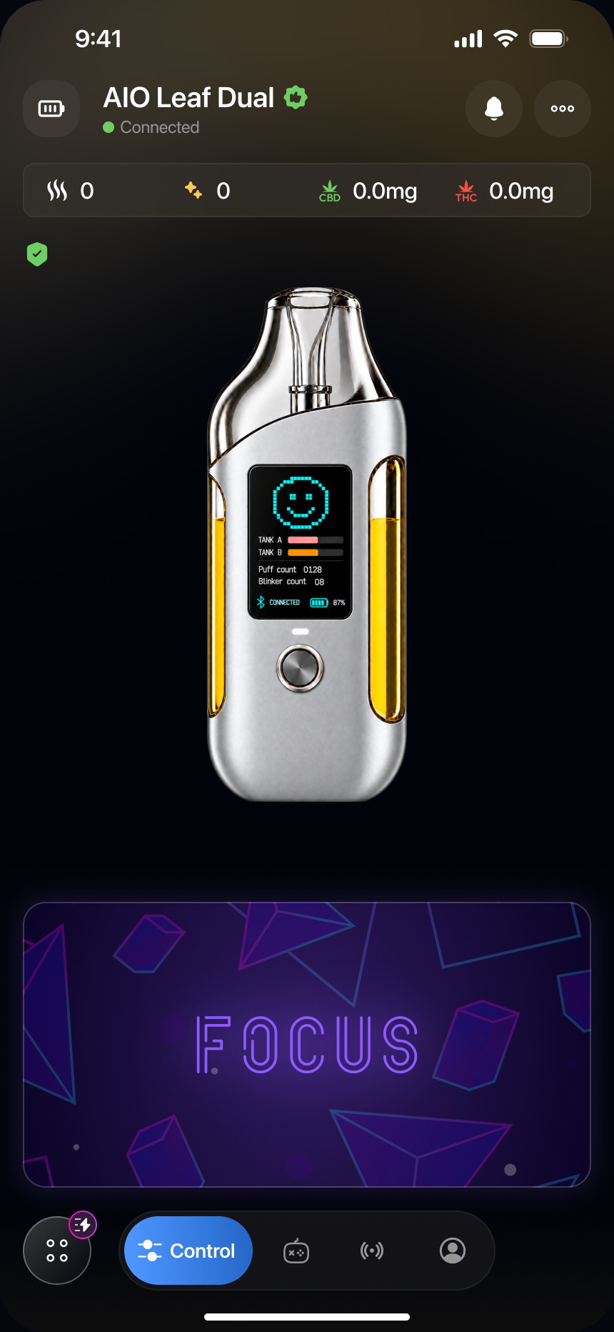 Focus app screen