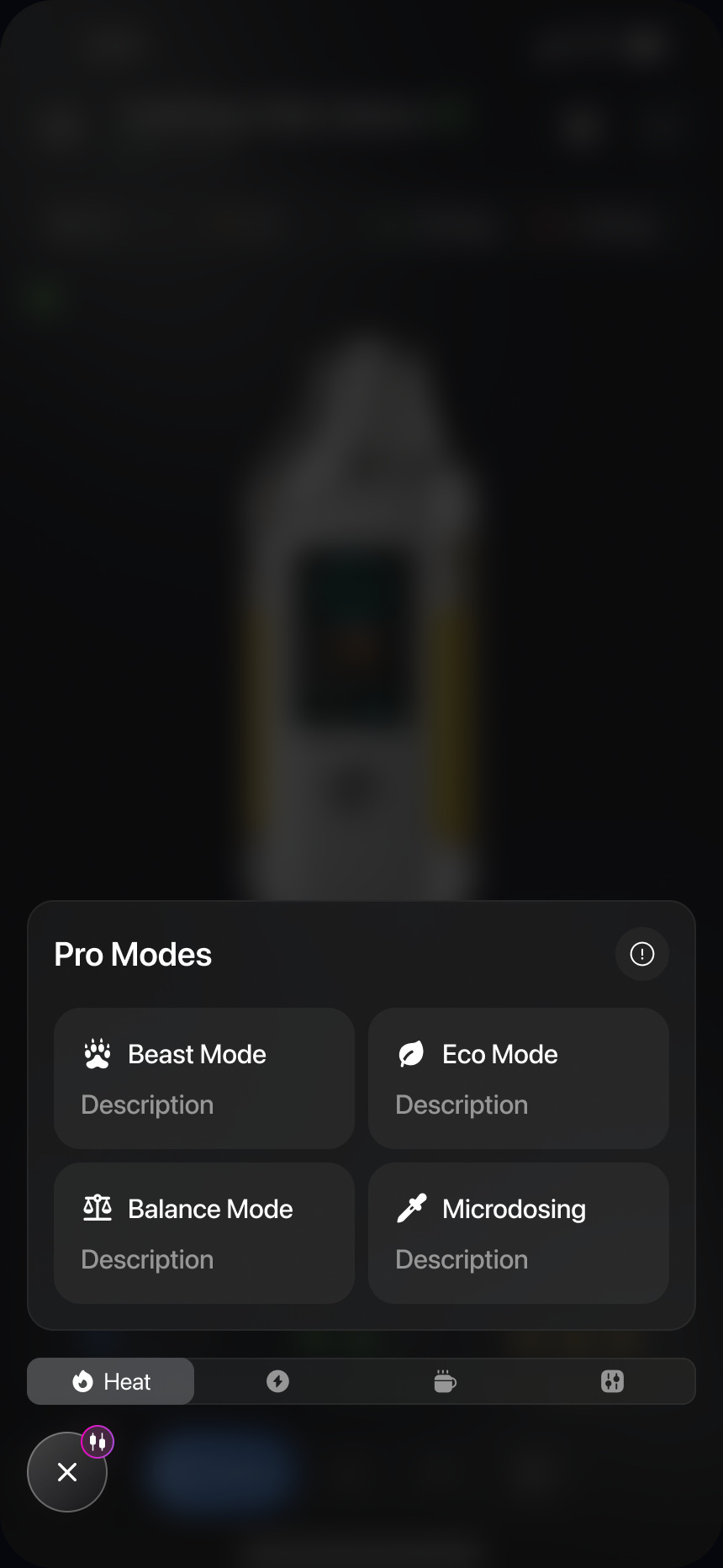 Pro Modes: Beast, Eco, Balance and Microdosing