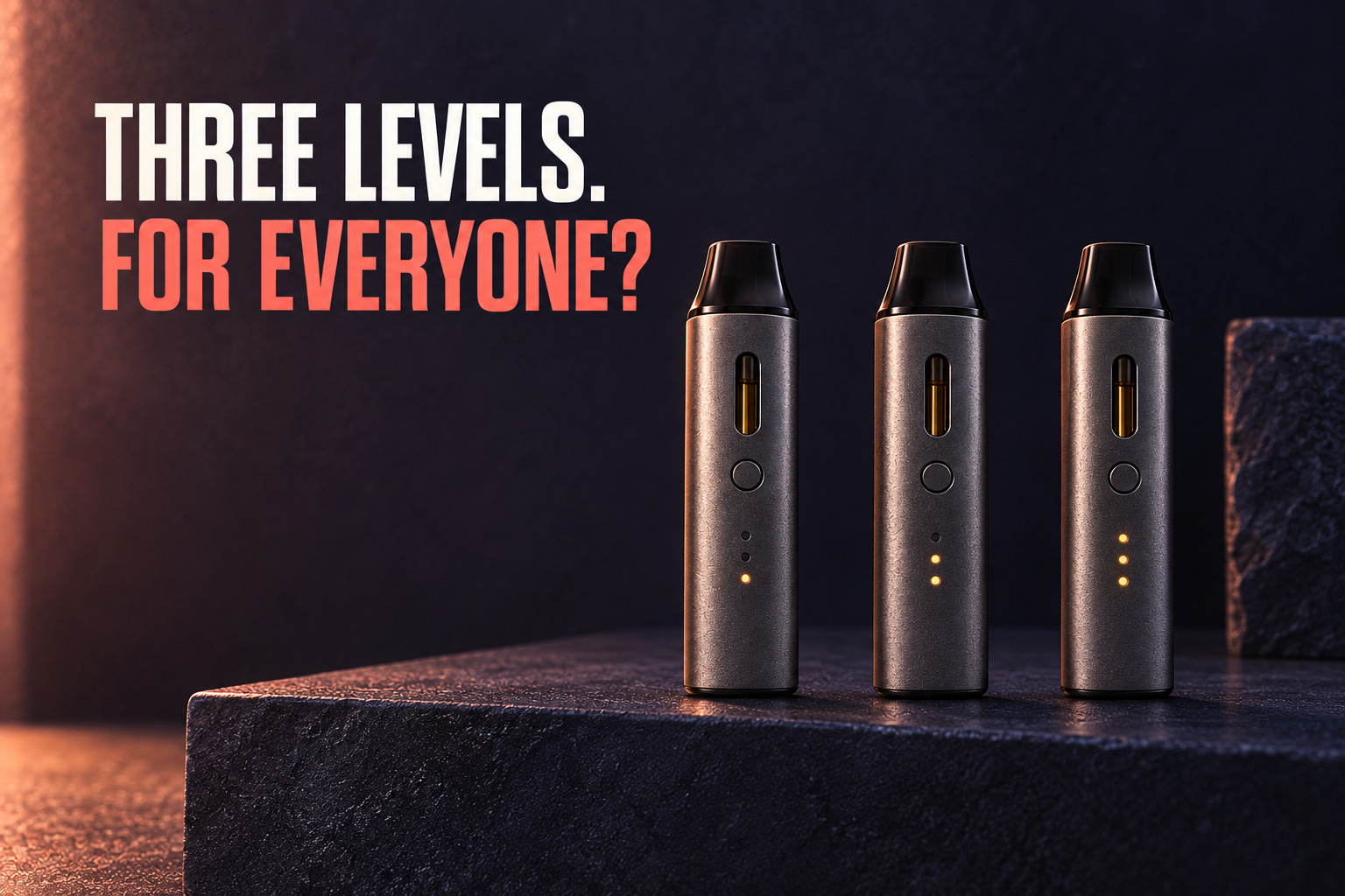 Three levels. For everyone? Identical devices with one, two and three indicator lights.