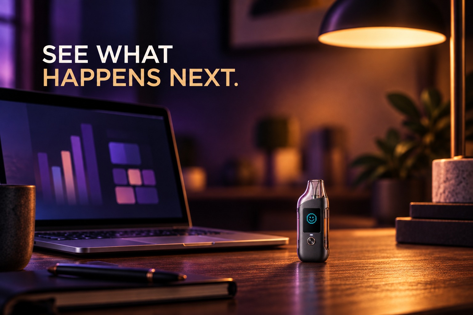 See what happens next. A laptop with abstract fleet signals beside the Dual device design.